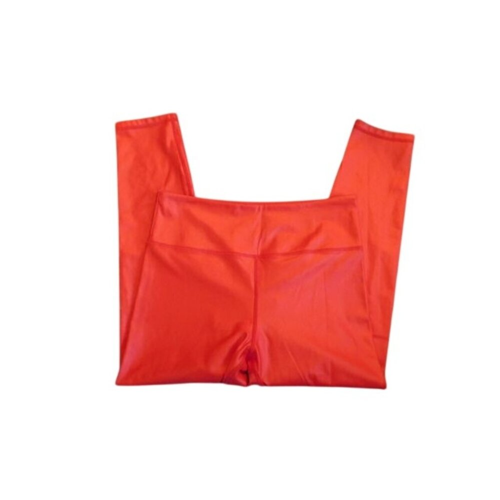 Zyia Size 14/16 Shiny Red STRETCH Cropped Activewear STRETCH Pants